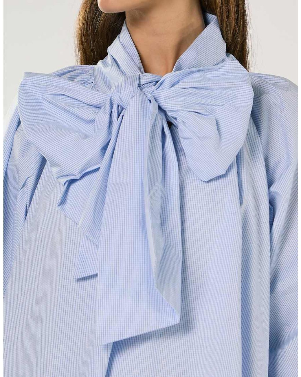 Glamorous Blue Raglan Volume Sleeve Blouse
