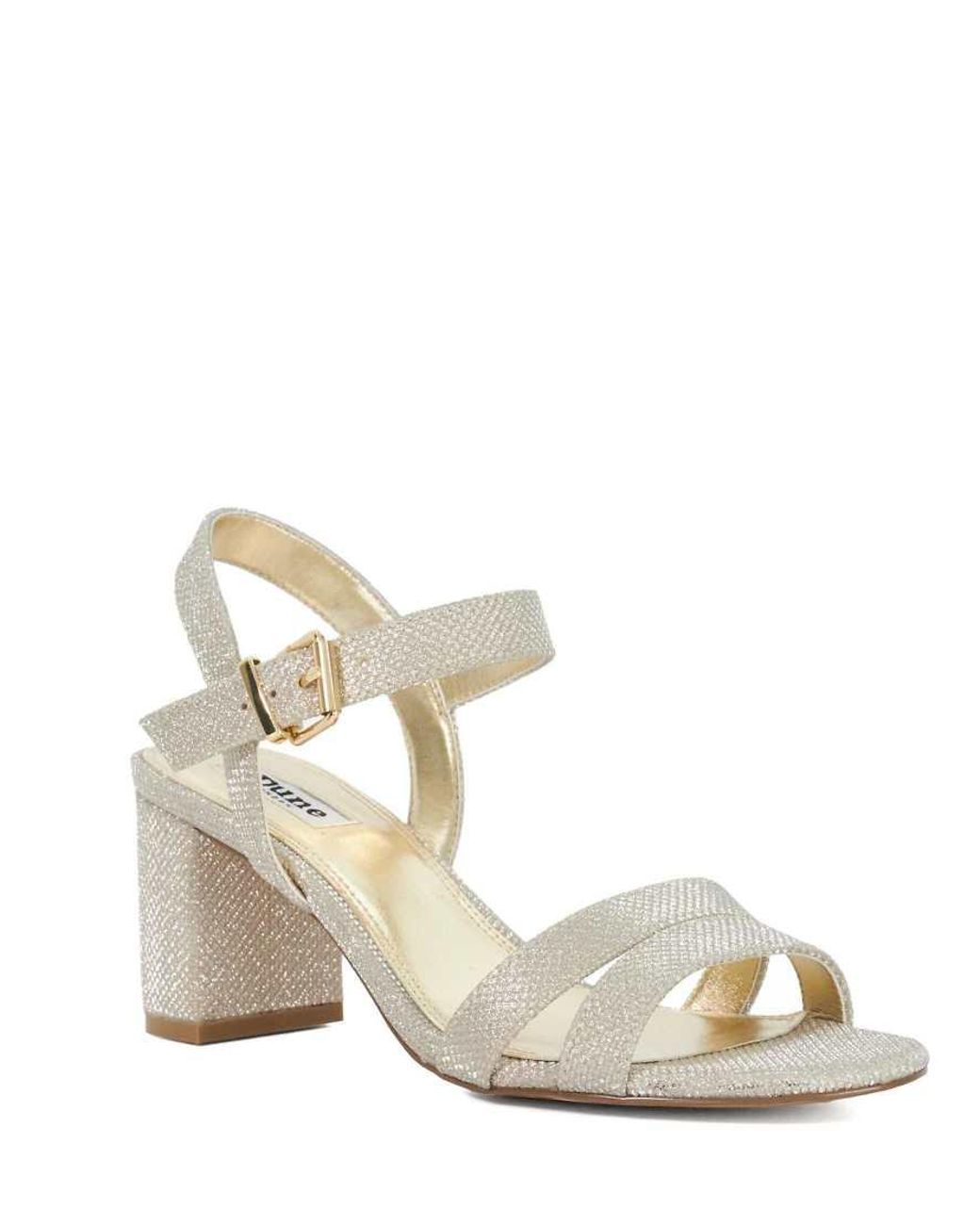 Dune White Merisa Heeled Sandals