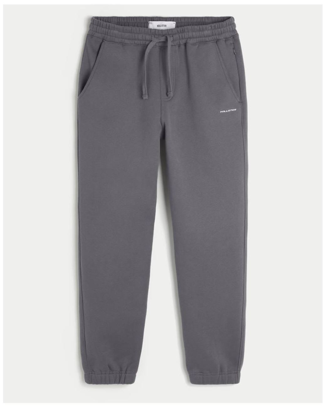 Hollister White Relaxed Cinch Sweatpants for men