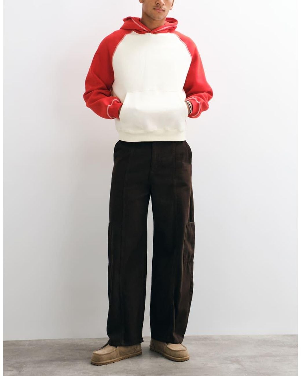 ASOS Brown Barrel Cargo Pants for men