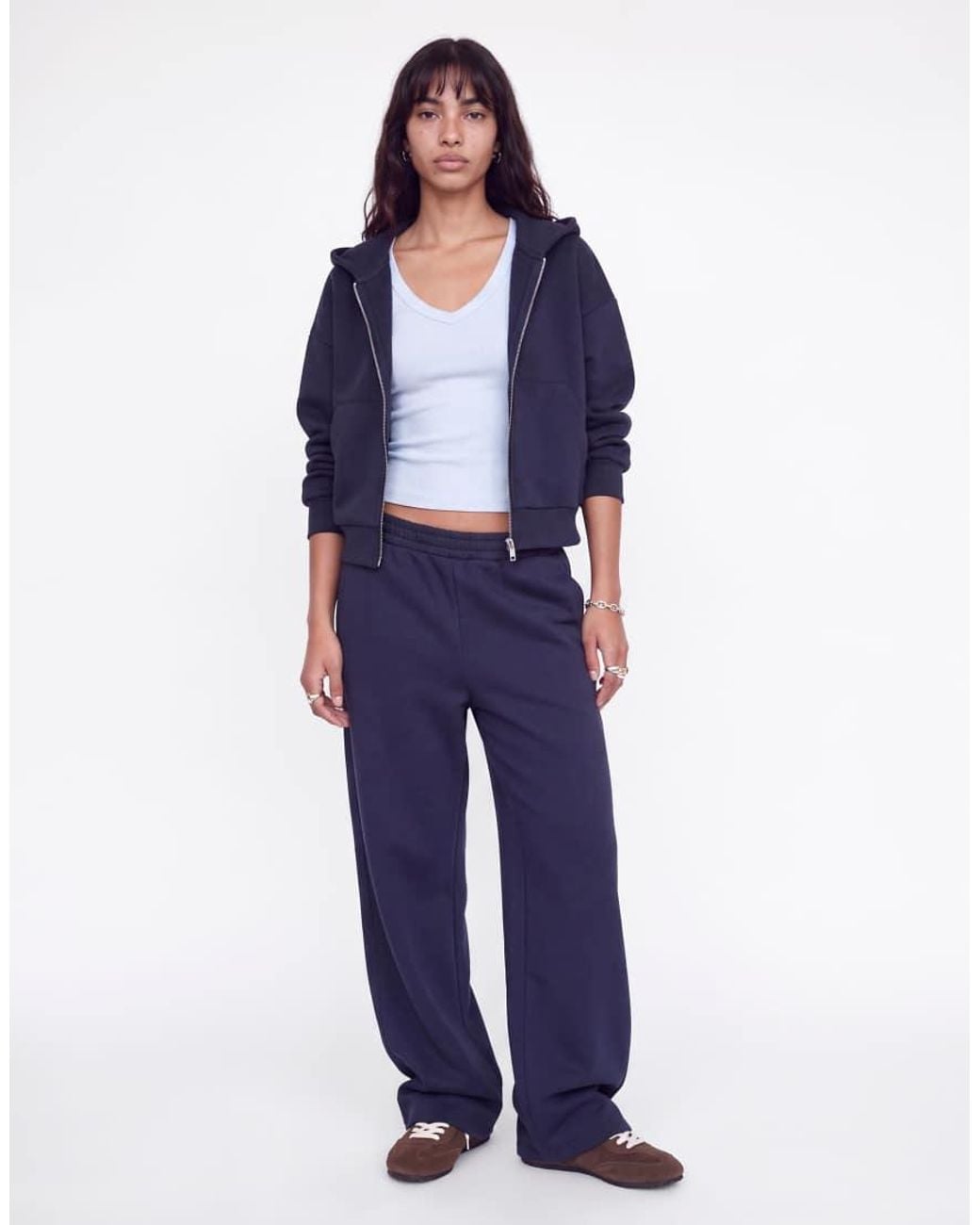 JJXX Blue Sunny Mid Waist Relaxed Fit Sweatpants