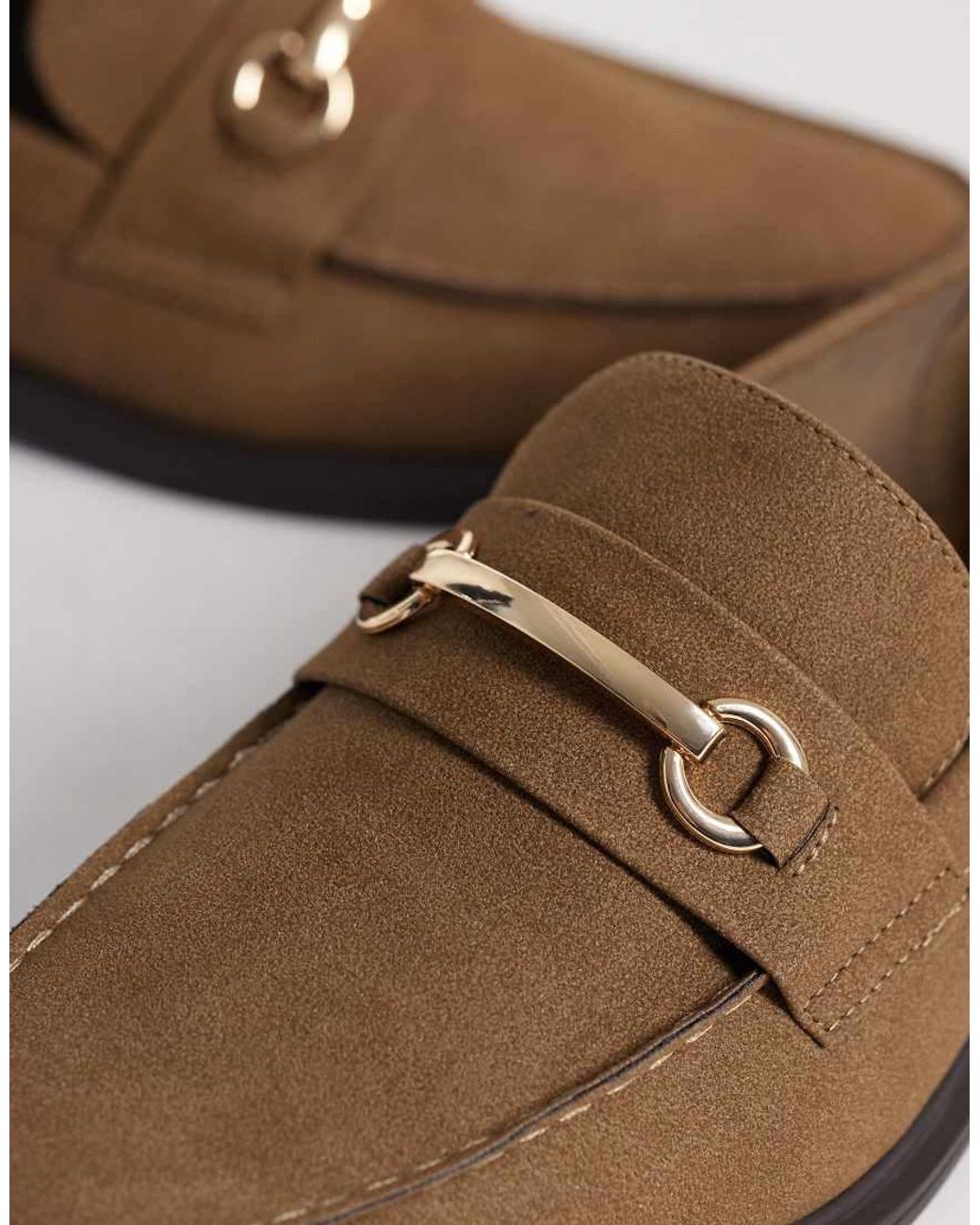 ASOS White Penny Loafers With Snaffle for men