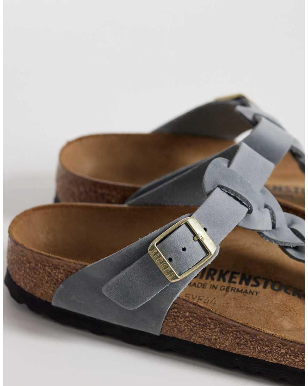 Birkenstock Brown Gizeh Braided Oiled Leather Sandals