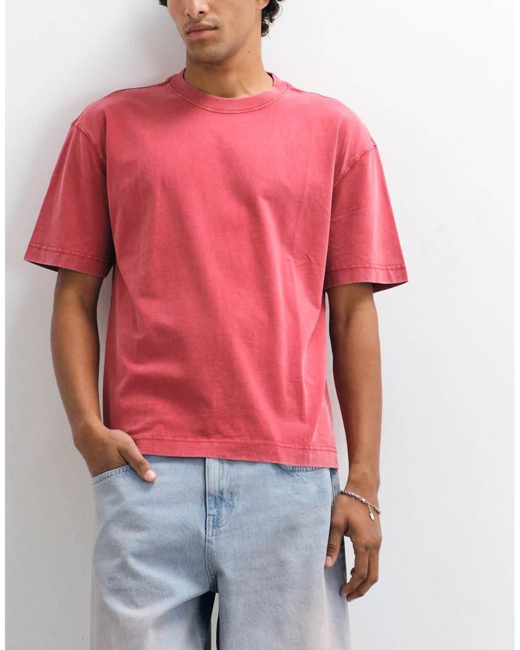 Hollister Gray 5 Pack Boxy Heavyweight T-shirts for men