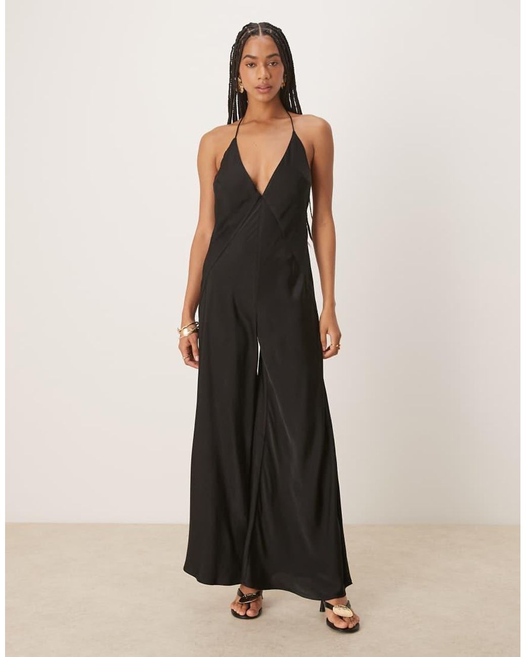 Bardot Natural Keaton Halter Jumpsuit