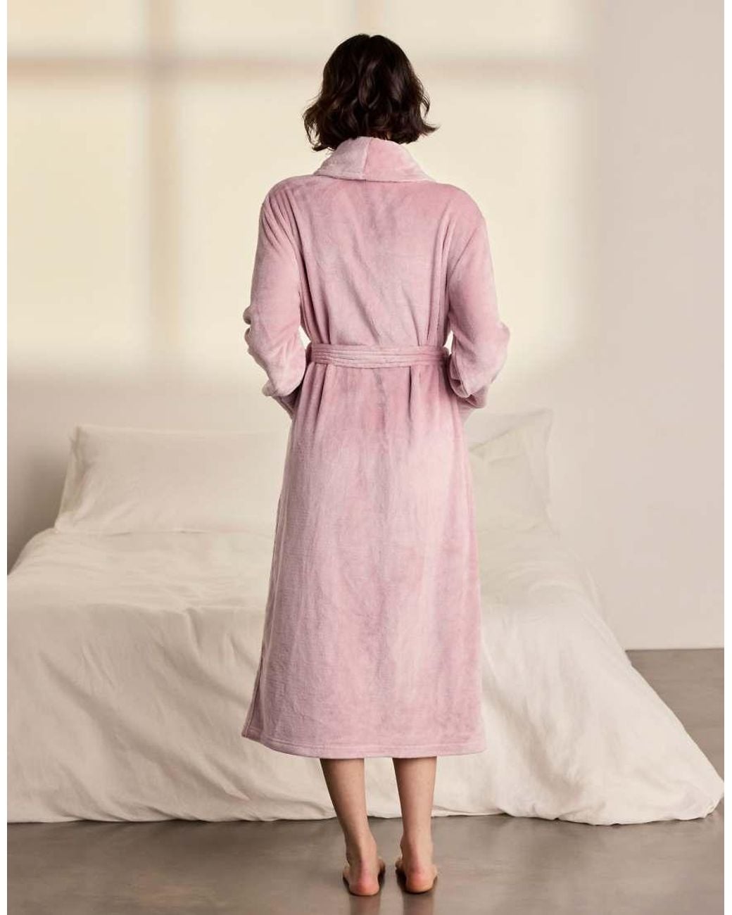 Chelsea Peers Pink Fleece Long Dressing Gown