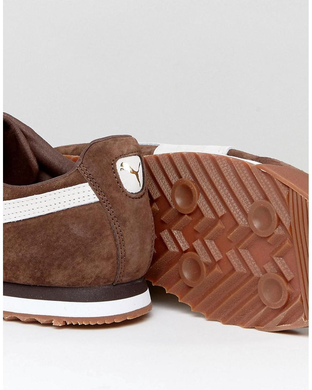 PUMA Roma Trainers in Brown for Men Lyst UK