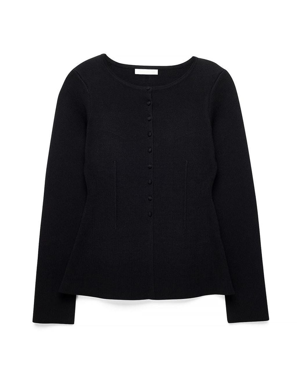 NA-KD Black Seam Detail Cardigan Jacket