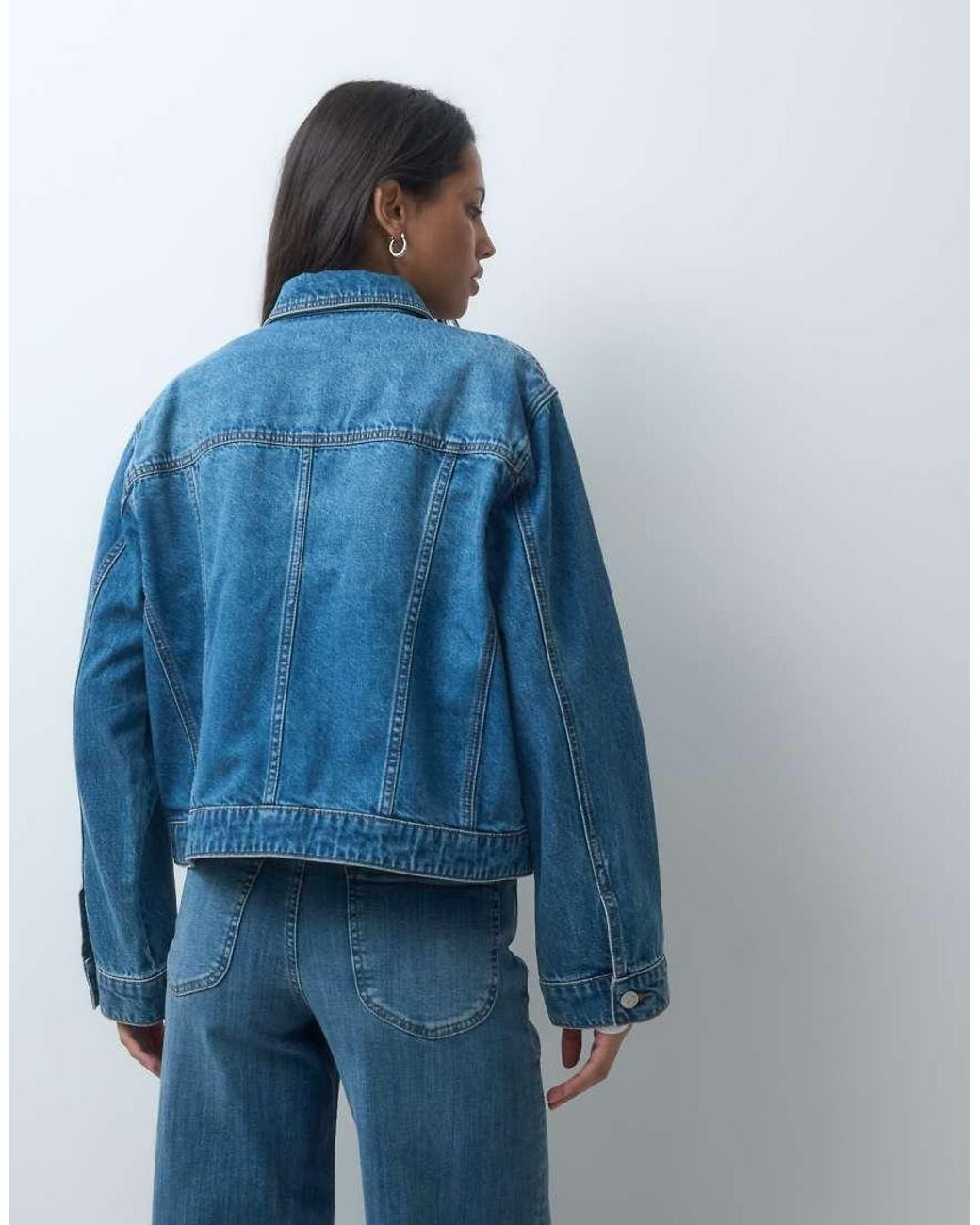 ASOS Blue Denim Jacket With Broach Detail