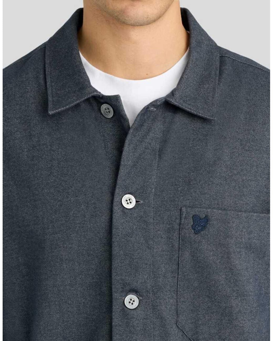Lyle & Scott Blue Ls Woven Shirts Brushed Cotton Overshirt for men