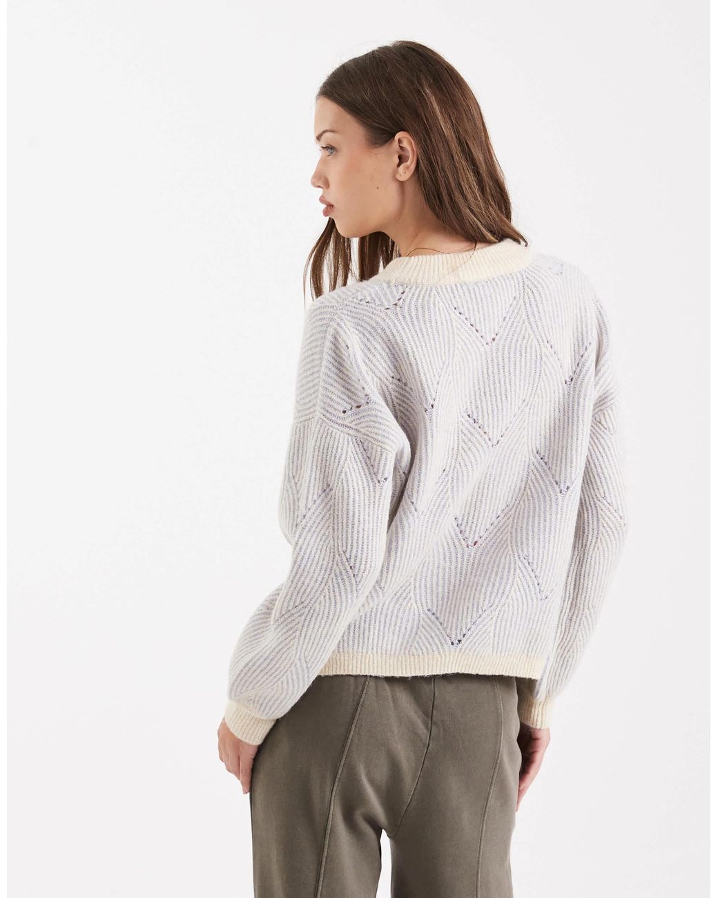 Pieces White – strickpullover