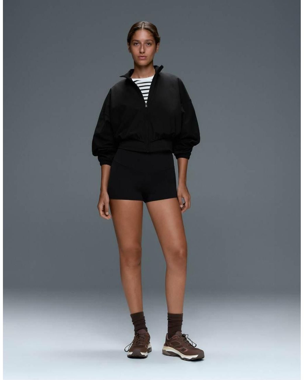 Oysho Black Comfortlux High-Rise 5Cm Hot Pants