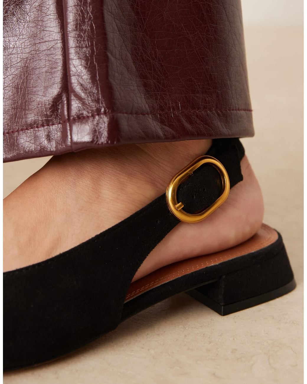 ASOS Natural Leonora Slingback Ballets