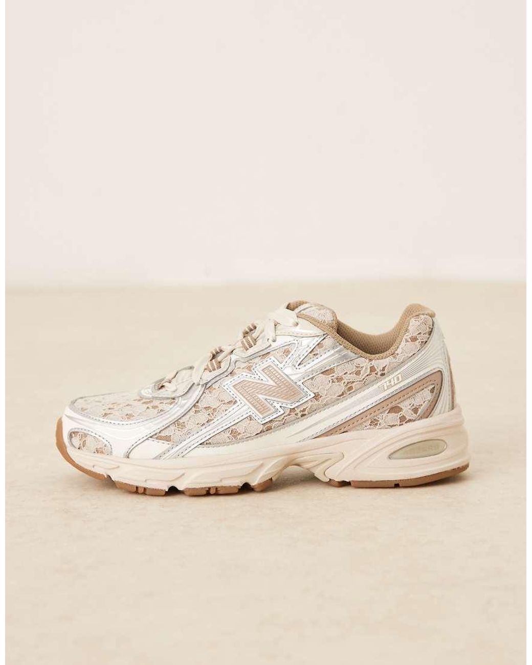 New Balance White 740 Lace Trainers