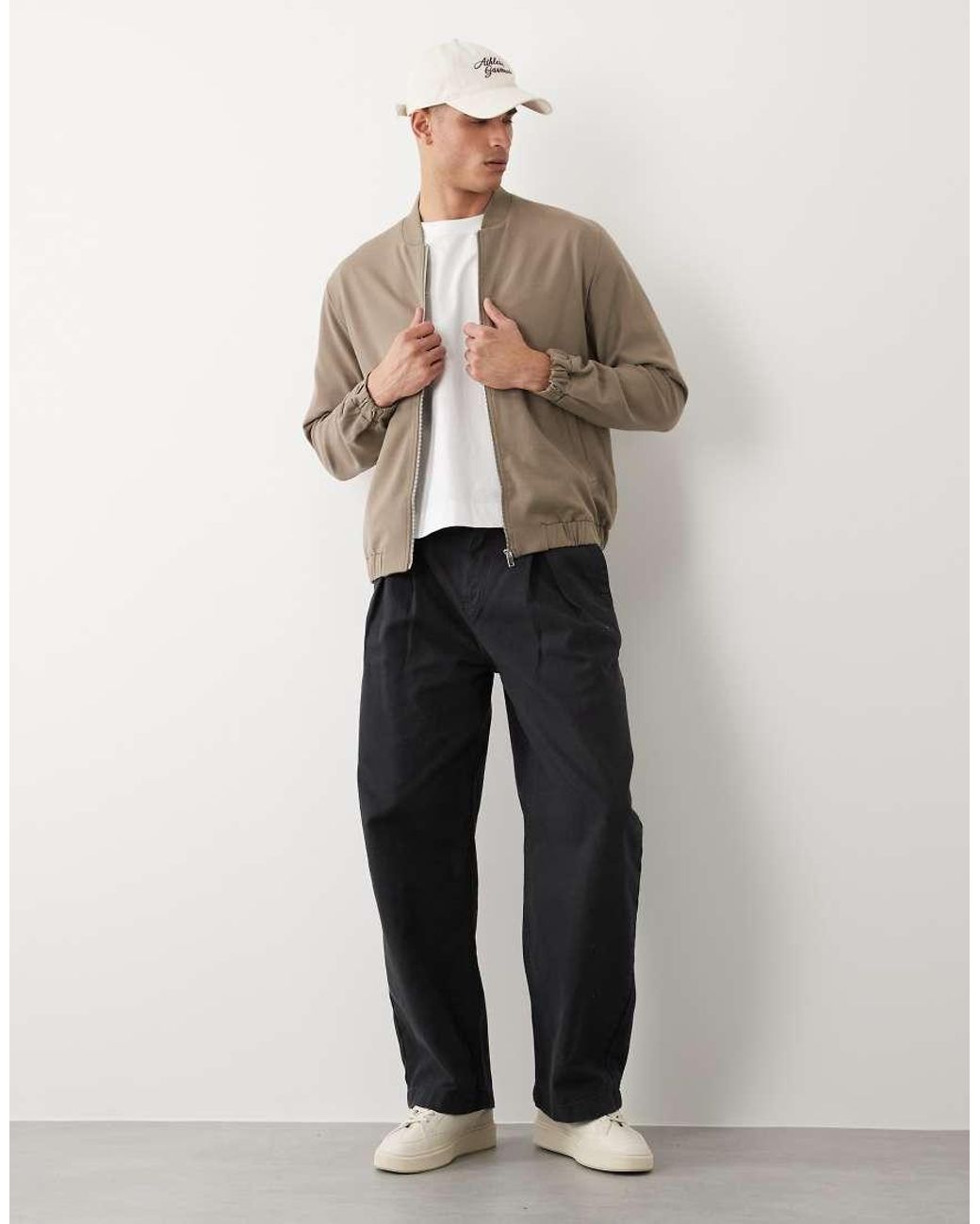 River Island Natural Bomber Jacket for men
