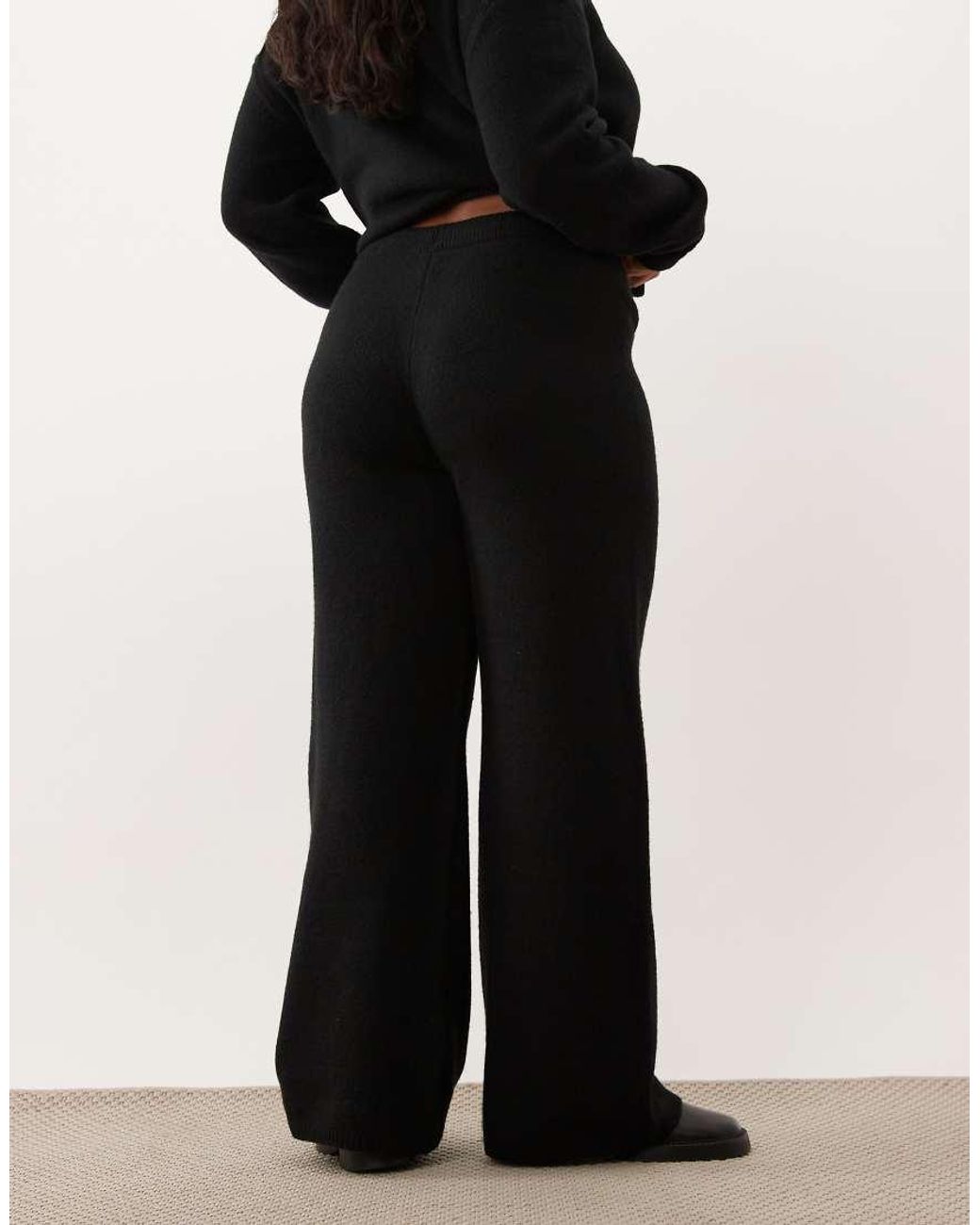 ASOS Black Asos Design Curve Wide Leg Pants