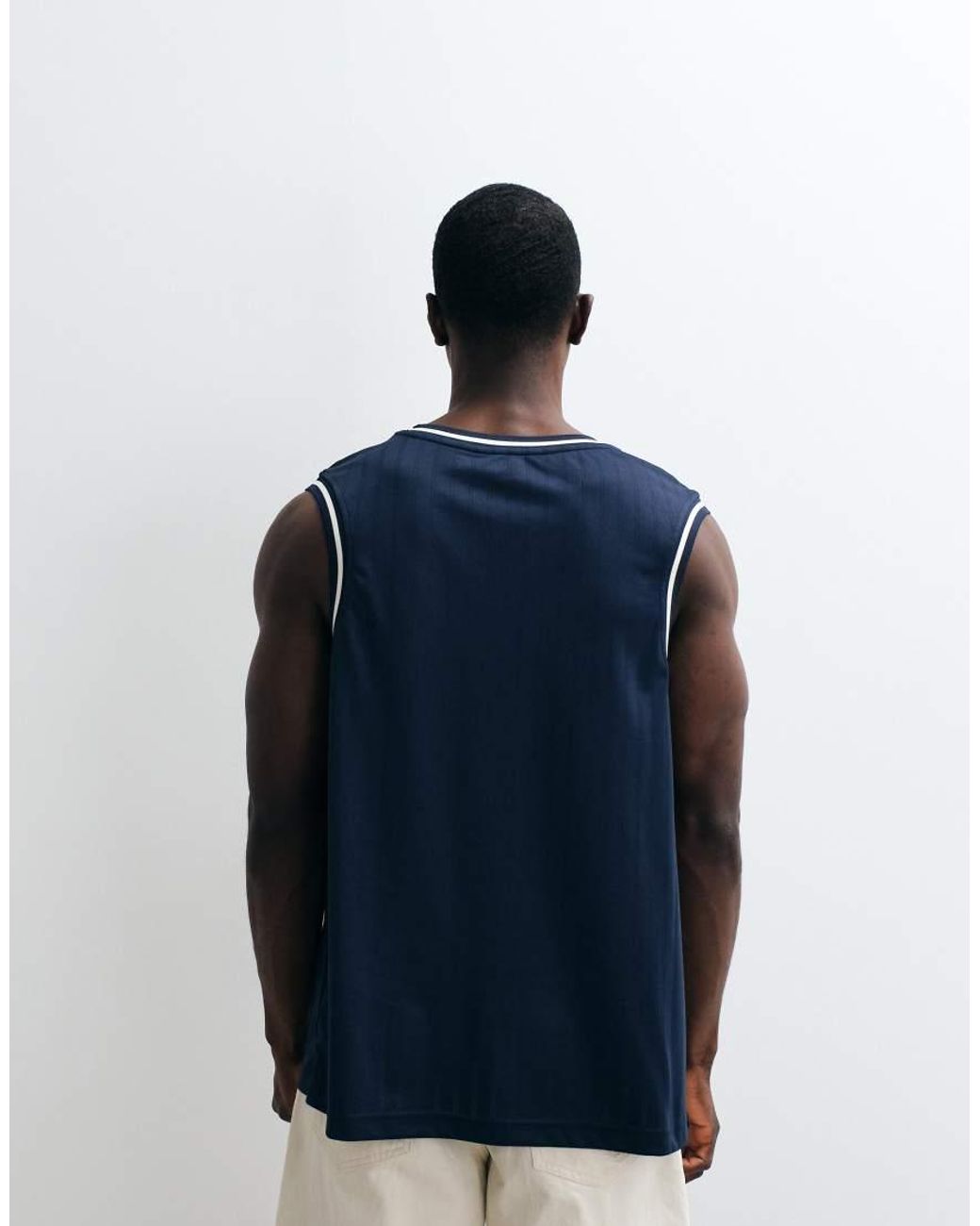 River Island Black 'Pacific State Champions' Vest for men
