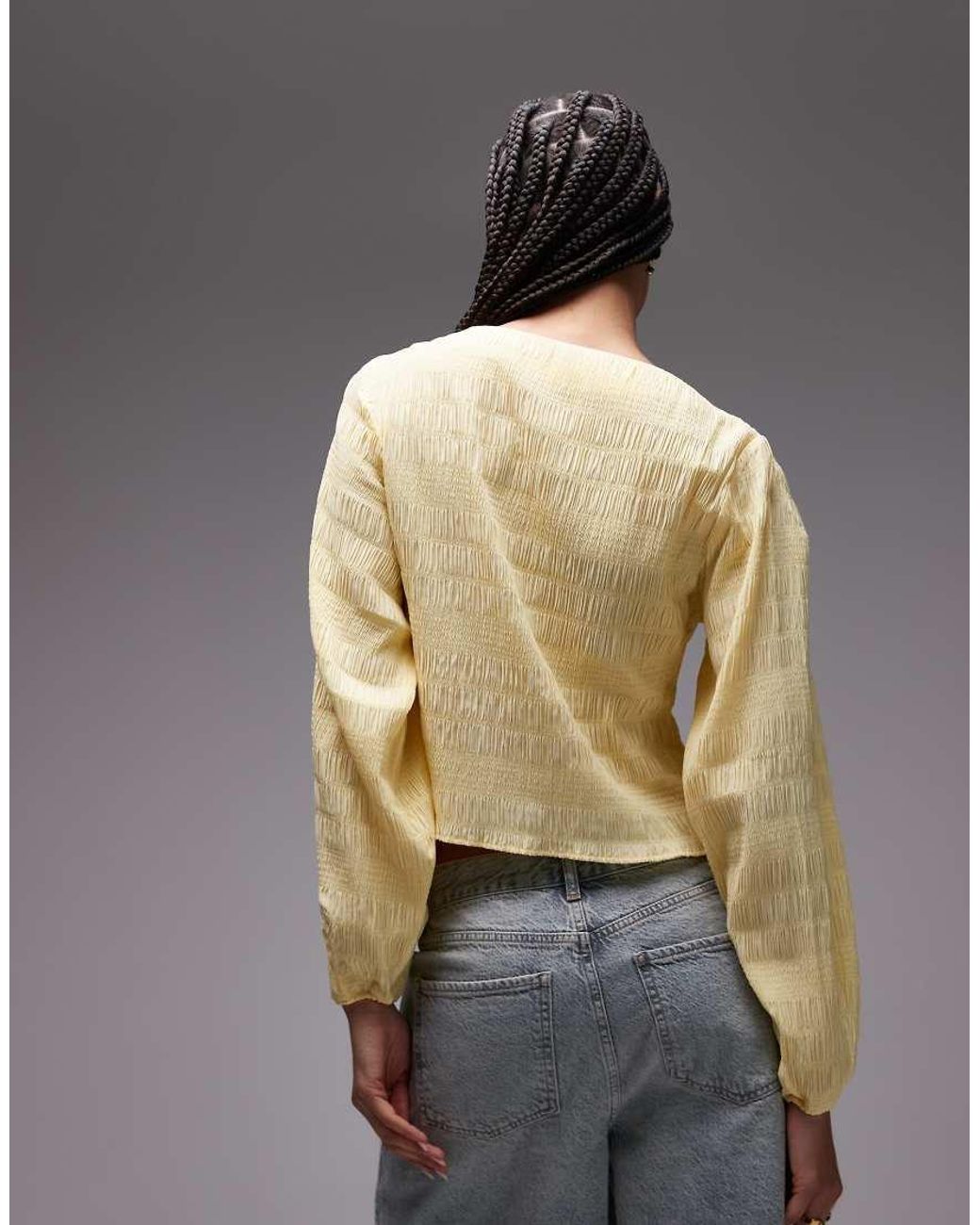 & Other Stories Metallic Textured Blouse