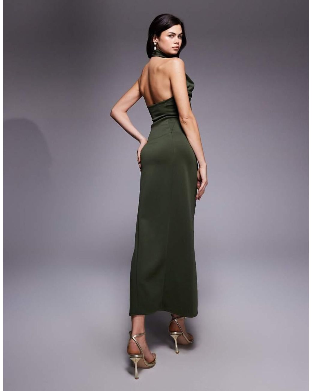 ASOS Midi-Jurk Van Stof in het Green