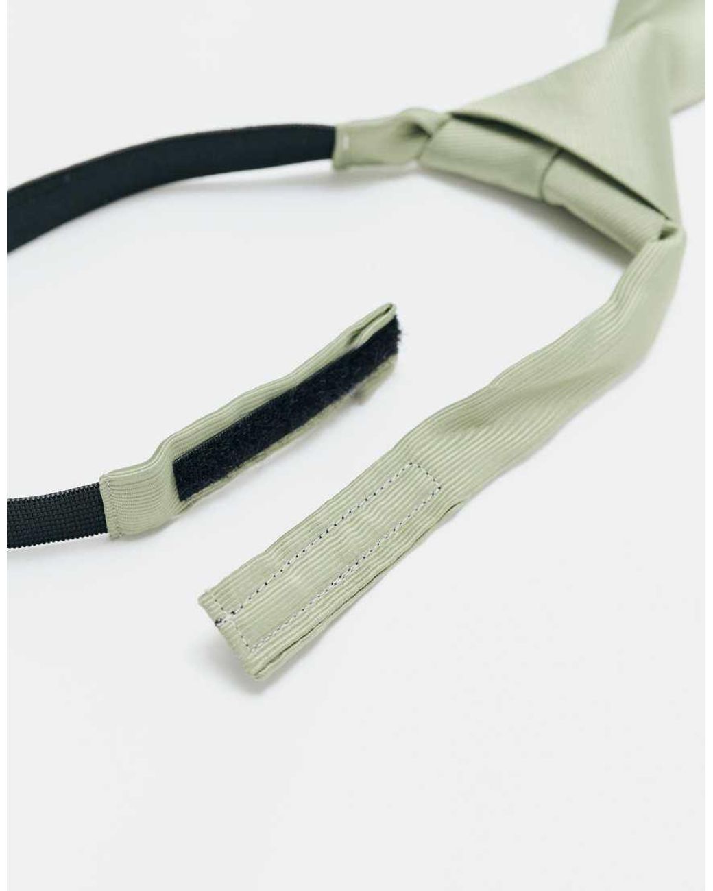 ASOS White Adaptive Hook And Loop Tape Fastener Tie for men