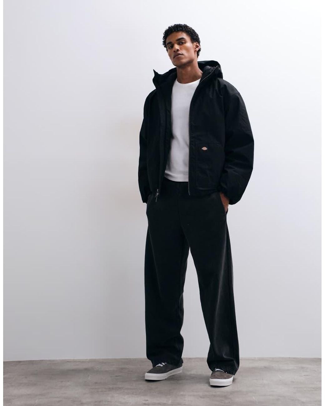 Dickies Blue Safford Hooded Puffer Jacket for men
