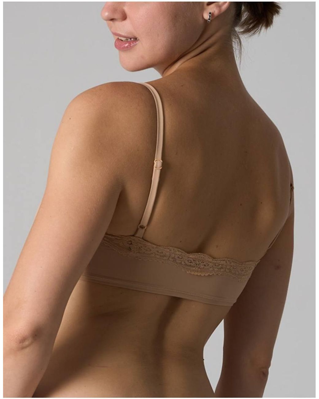 agon® Brown Lace Trim Bralette