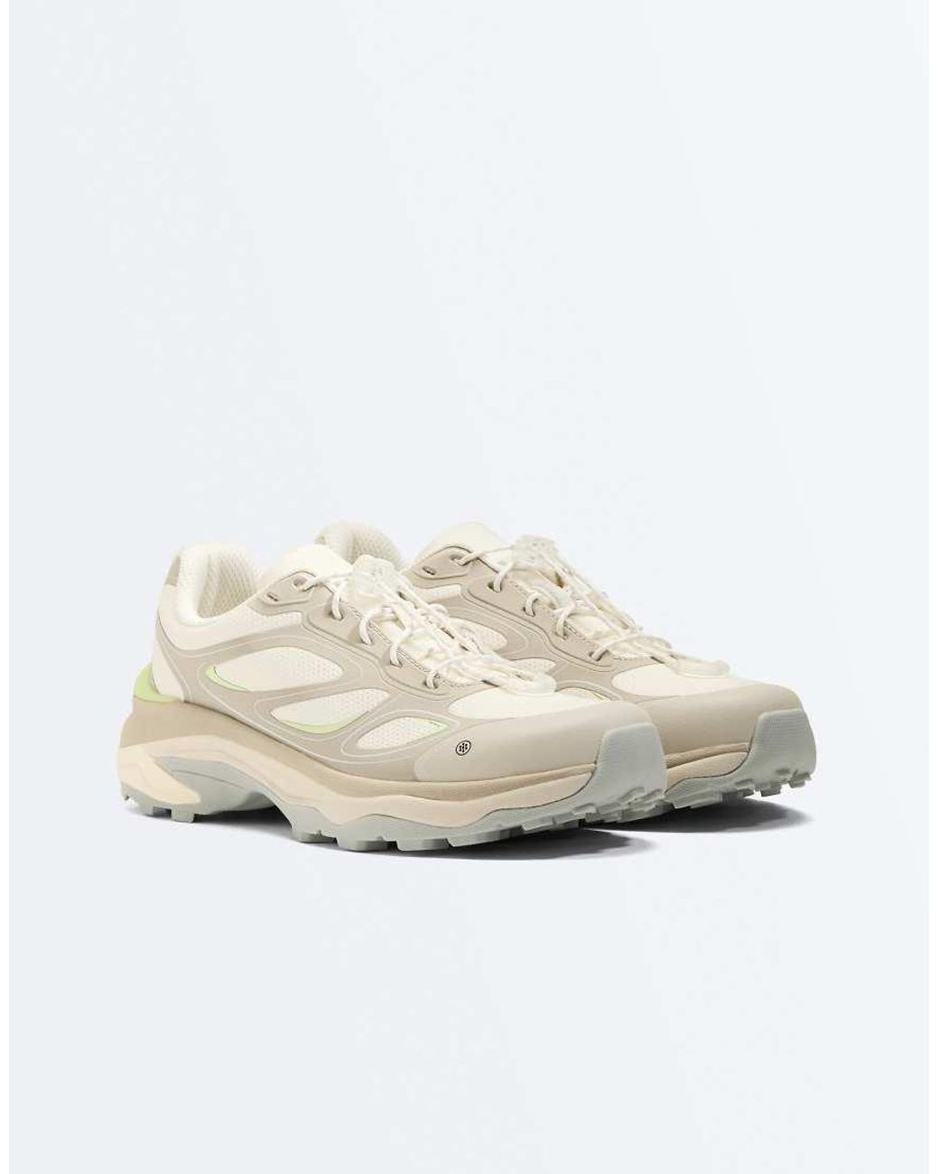Oysho White Multi-Piece Contrast Freetime Trainers