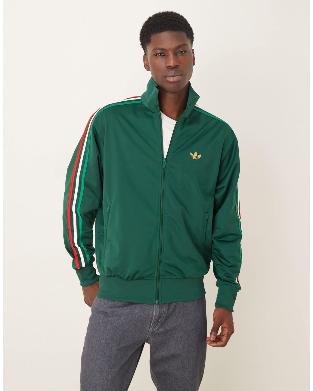 adidas Originals Firebird Track Top in Green for Men | Lyst