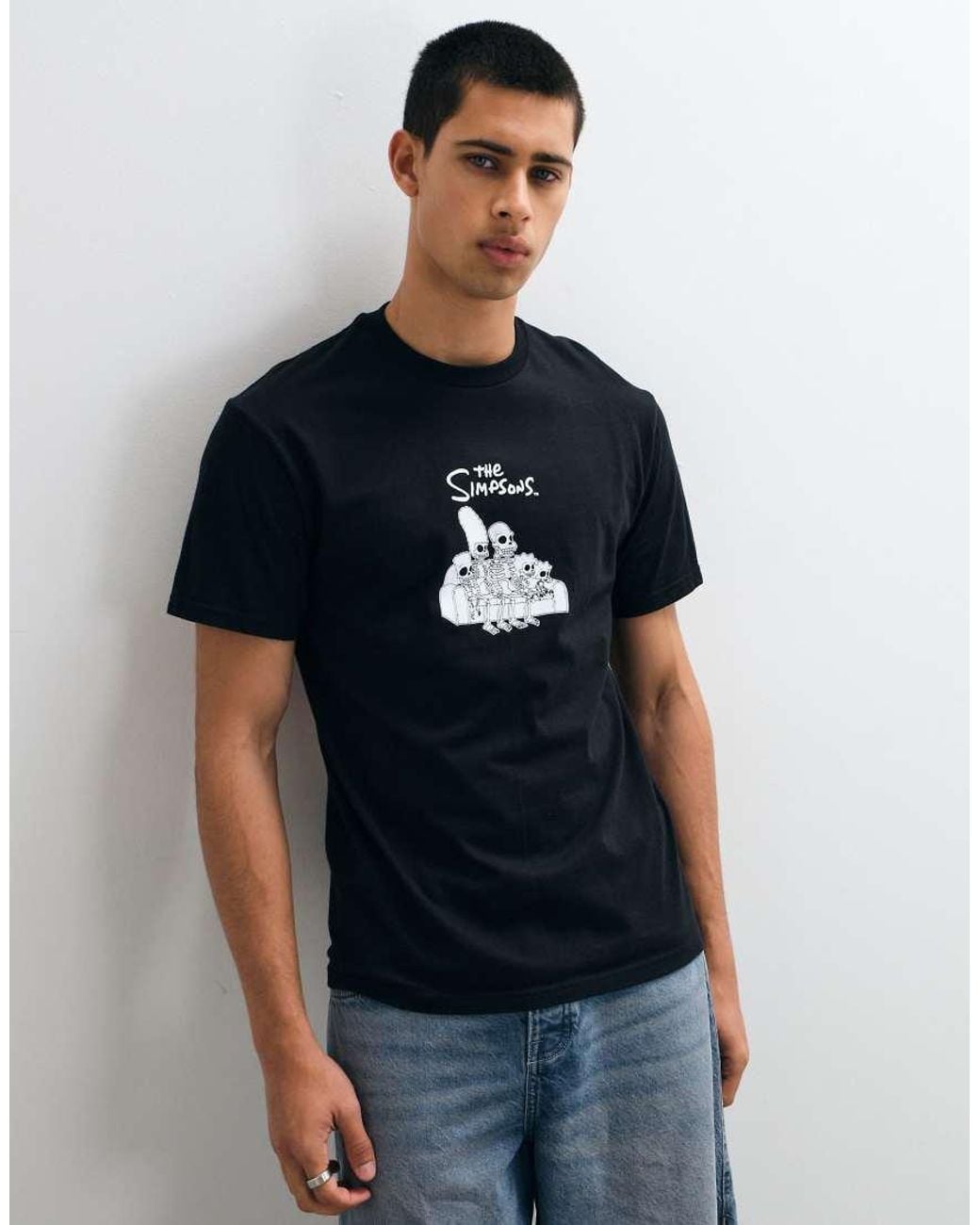 ASOS Blue Oversized T-shirt With Halloween The Simpsons Print for men