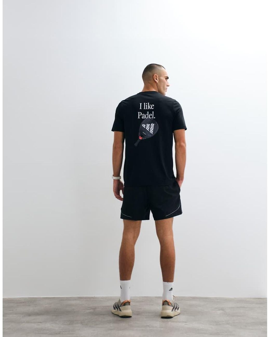 Adidas Originals Blue Adidas Training T-shirt With Padel Back Print for men