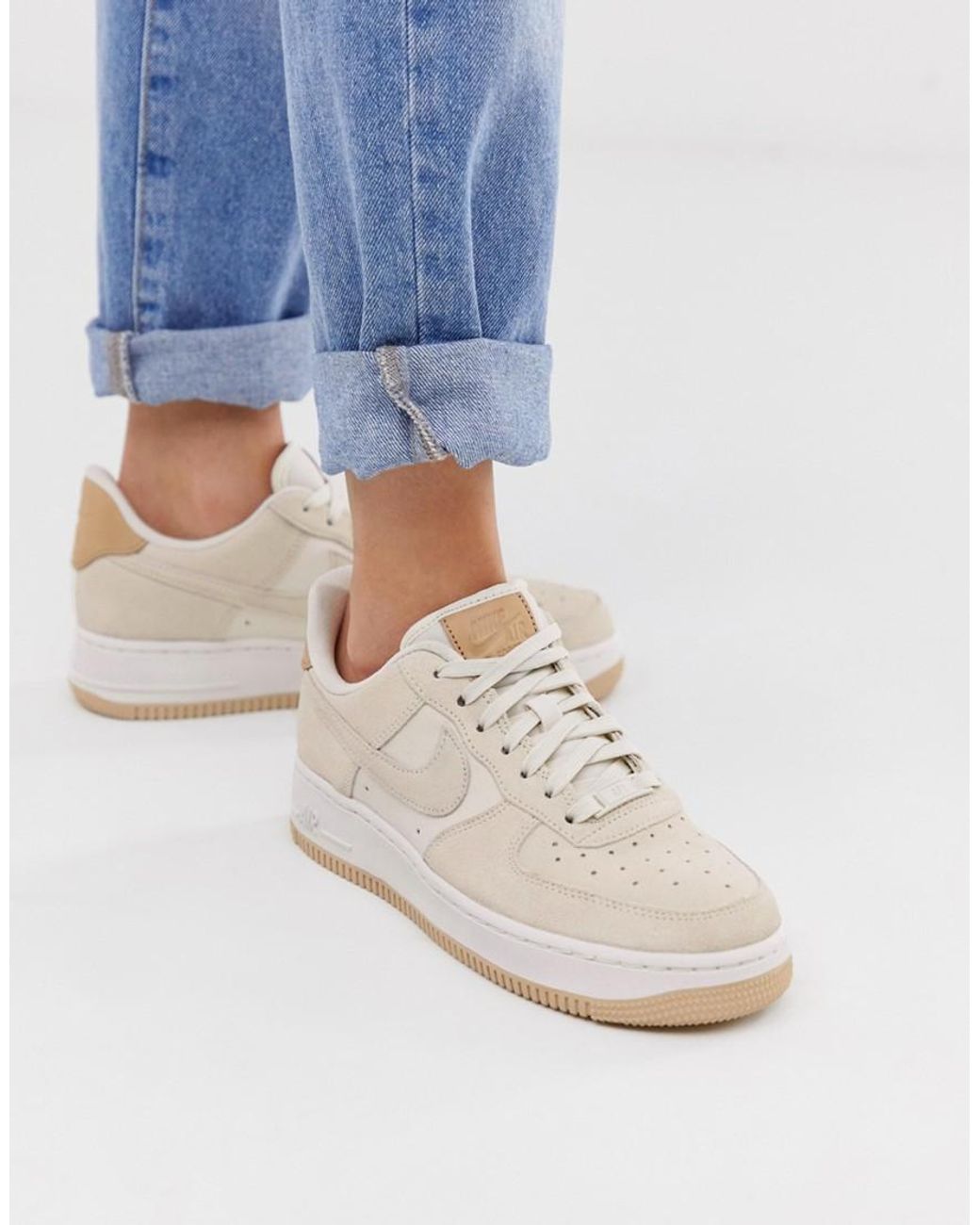 Nike Air Force 1'07 Sneakers In Off White Suede | Lyst UK
