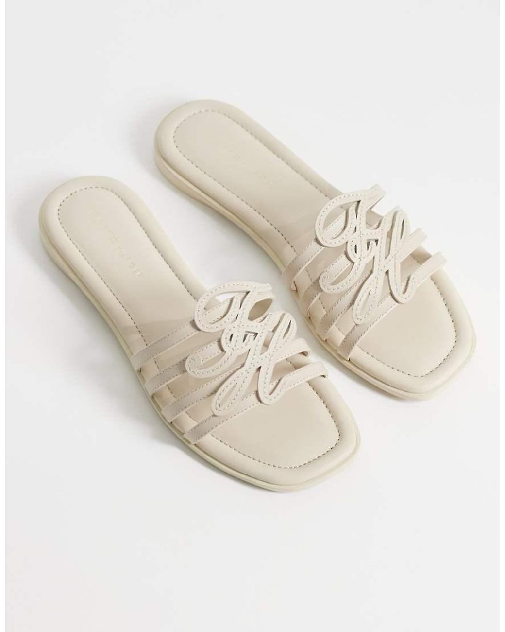 Tommy Hilfiger Natural Script Mule Sandals