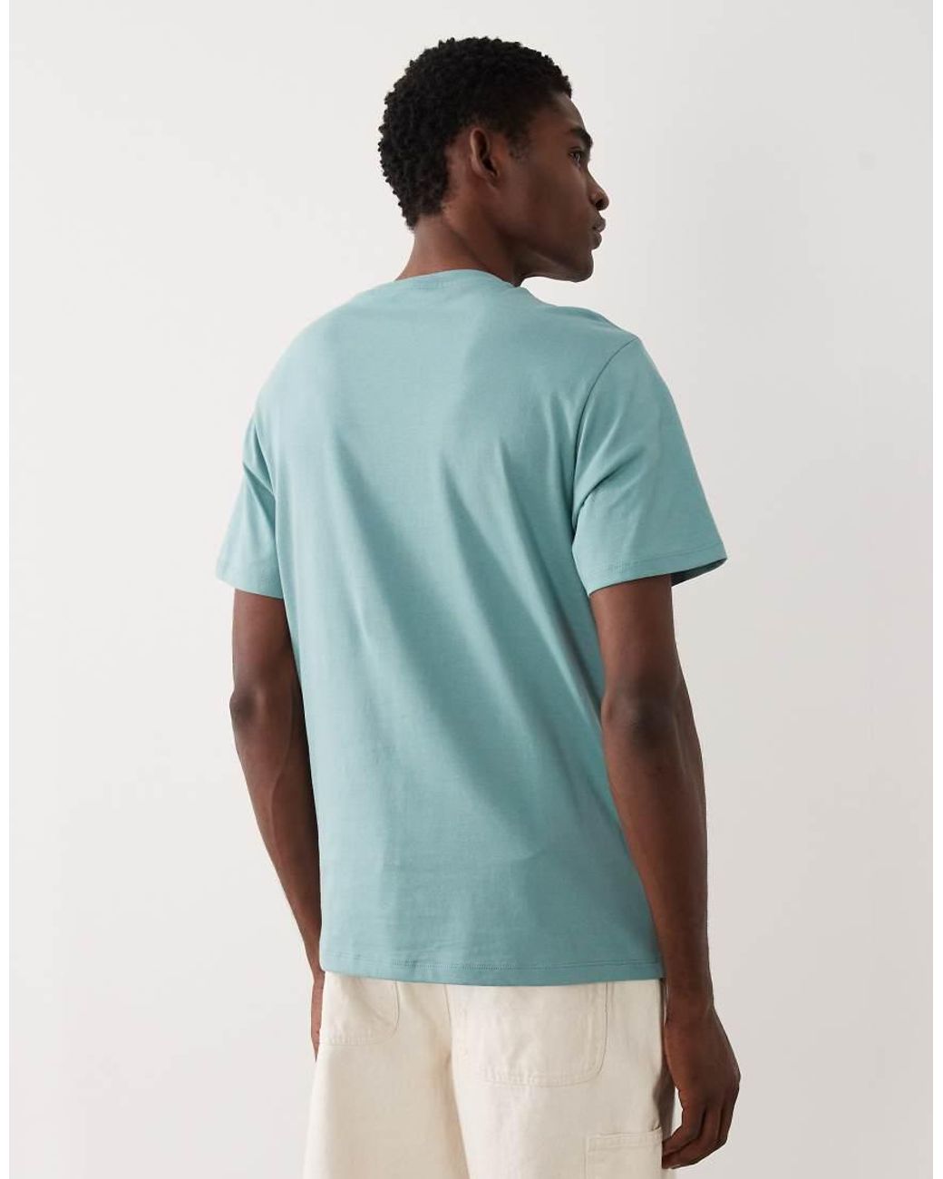 ASOS Blue Essentials Regular Fit T-Shirt for men