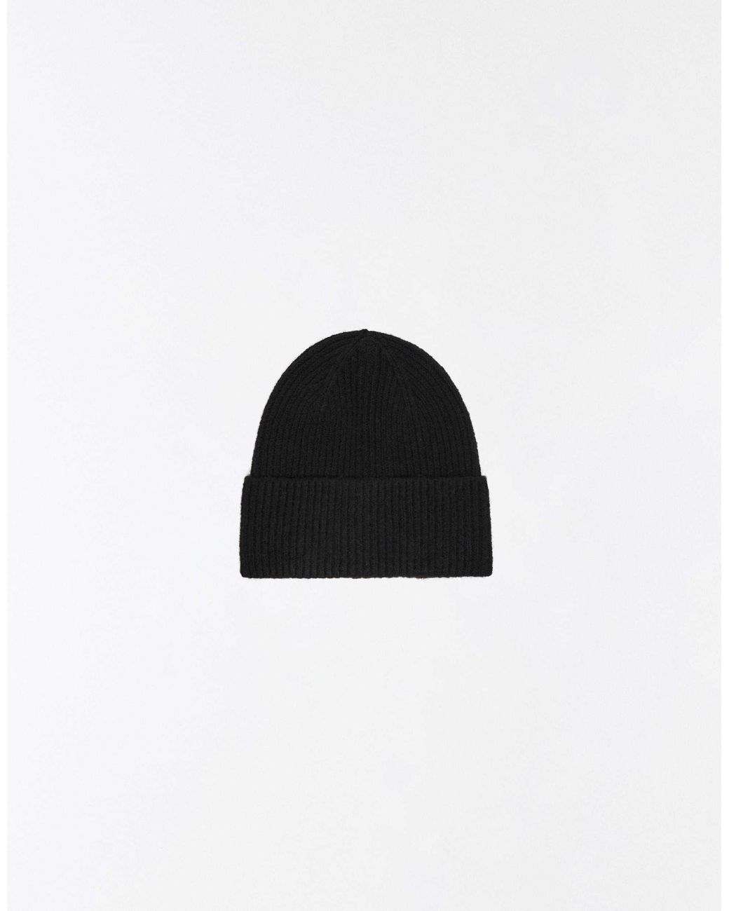 Bershka Black Rippstrick-mütze