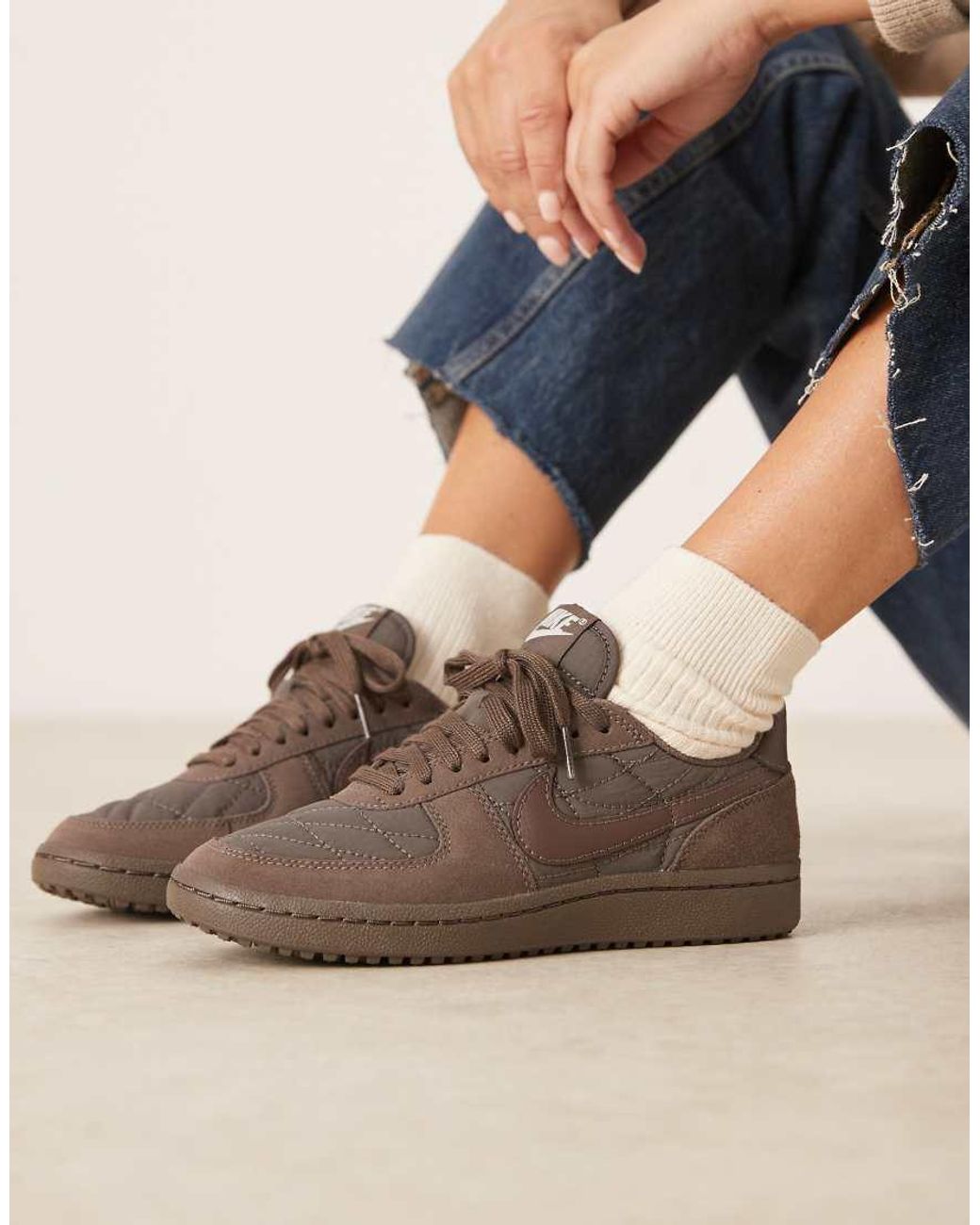 Nike Gray Field General Quilted Trainers