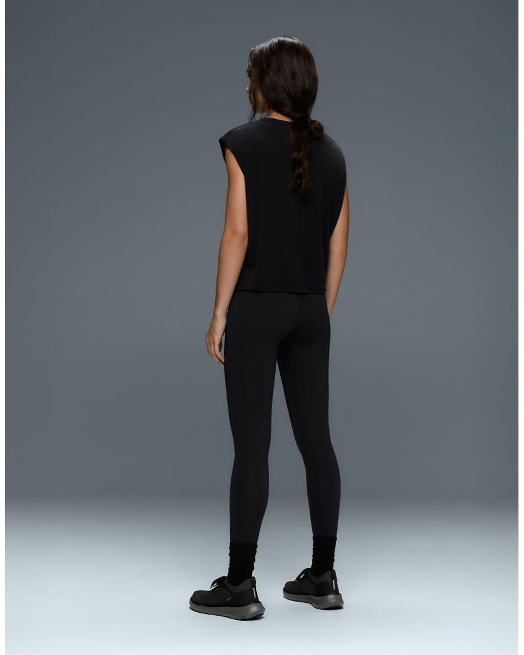 Oysho Black Modal Blend Sleeveless T-shirt