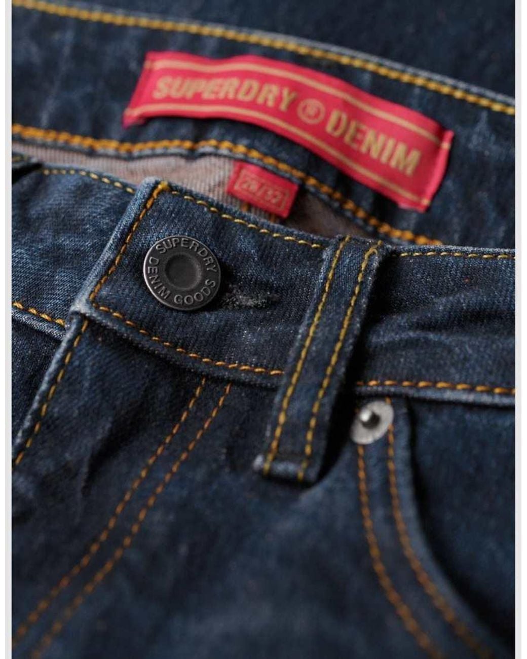 Superdry White Vintage Mid Rise Slim Flare Jeans