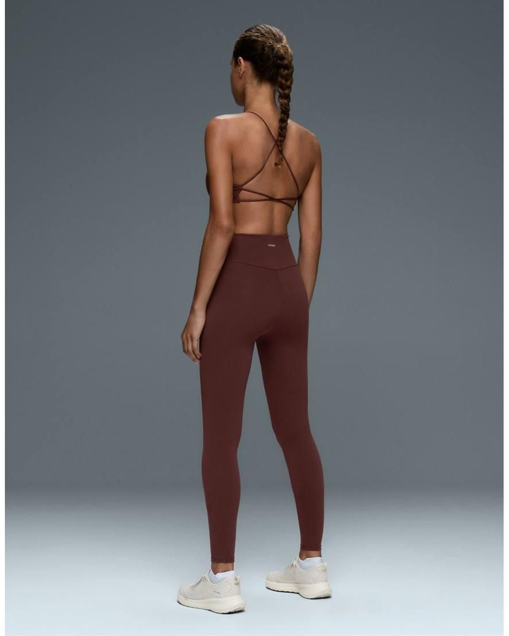 Oysho Brown Comfortlux High-waisted Ankle-length leggings