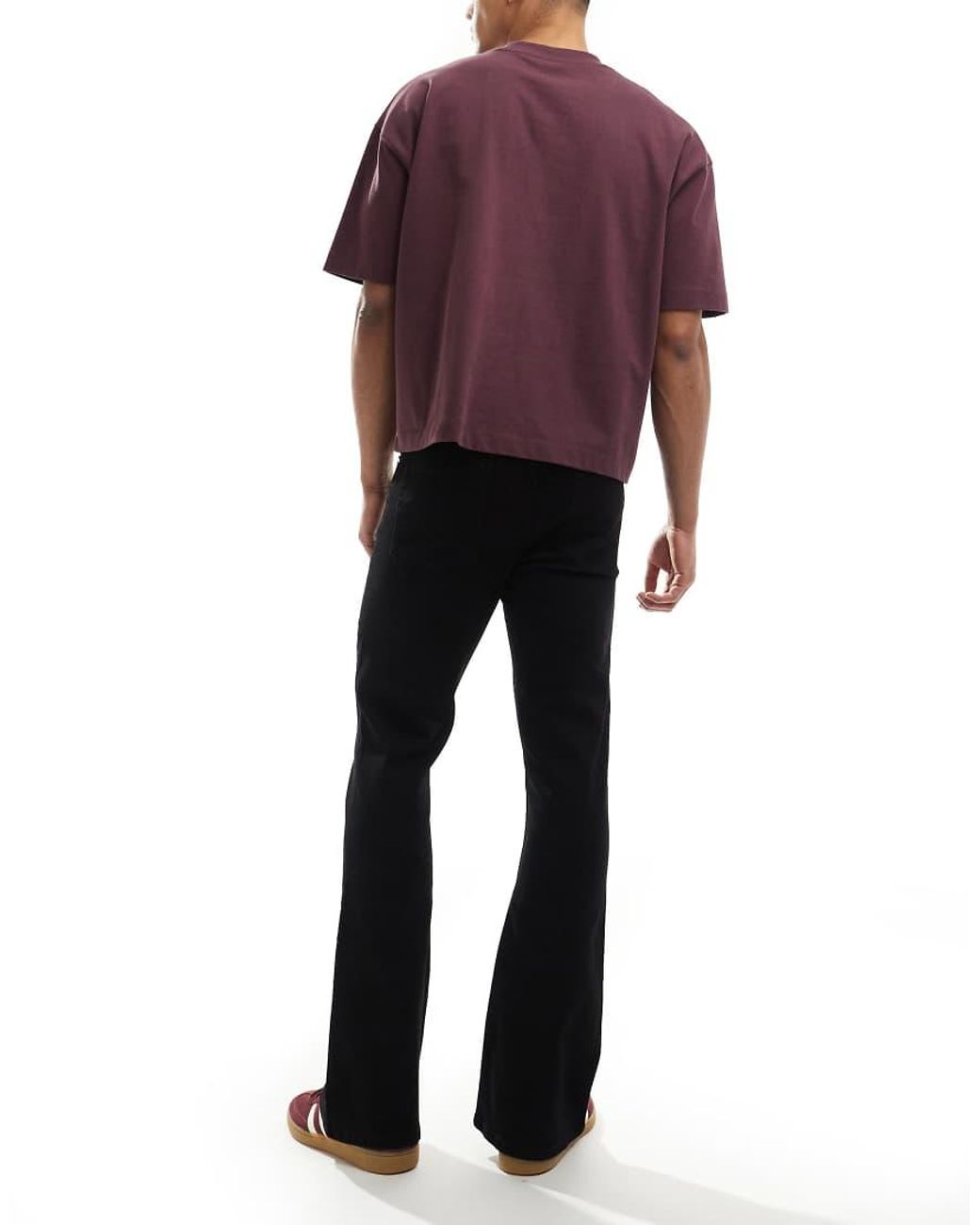 ASOS Flared Jeans Met Stretch in het Black voor heren