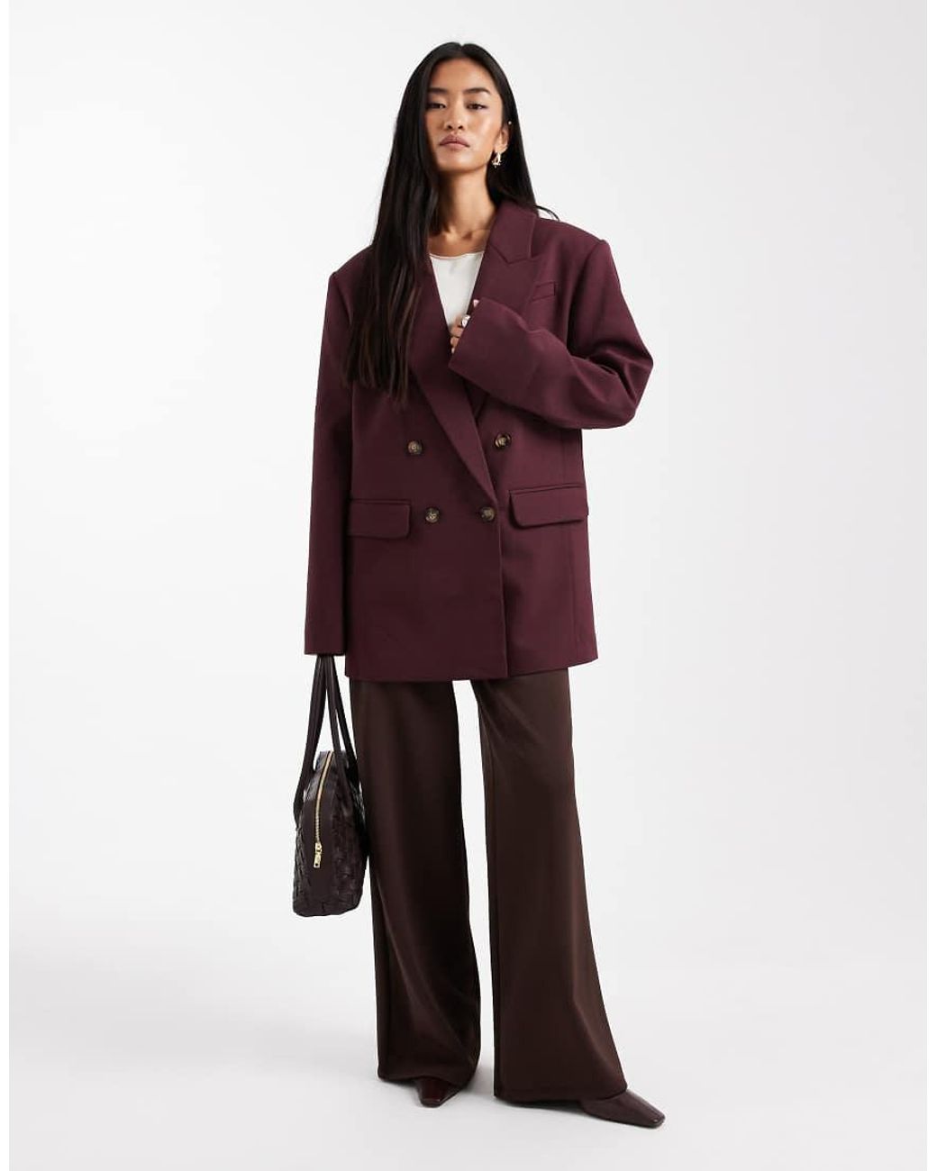 ASOS Tailored Double Breasted Power Shoulder Blazer