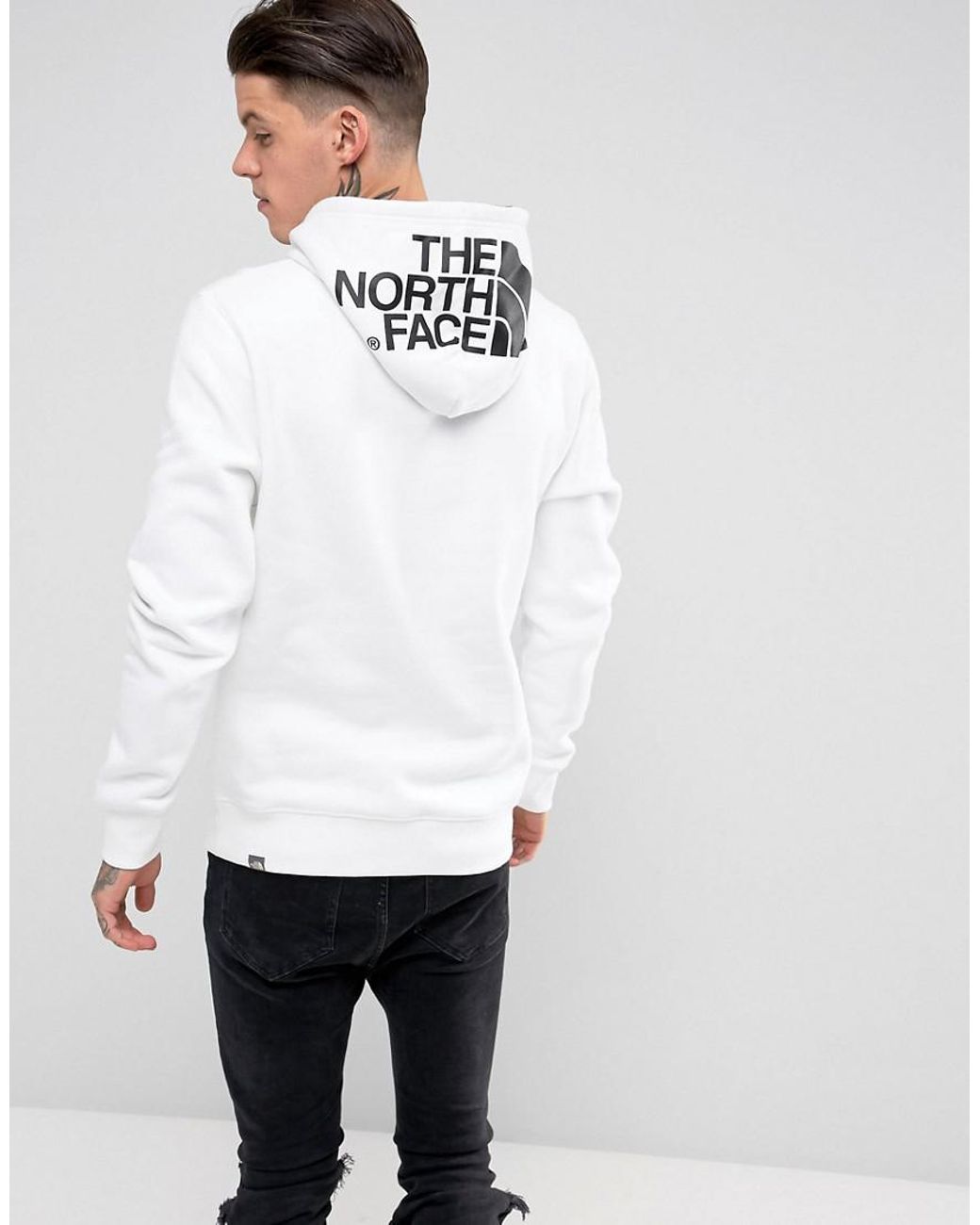 The North Face Seas Drew Peak Hoodie Small Logo In White for Men | Lyst
