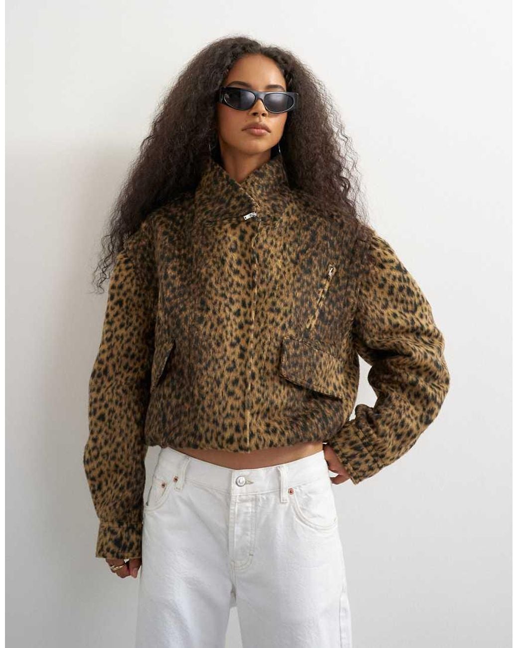 TOPSHOP White Wool Blend Jacket