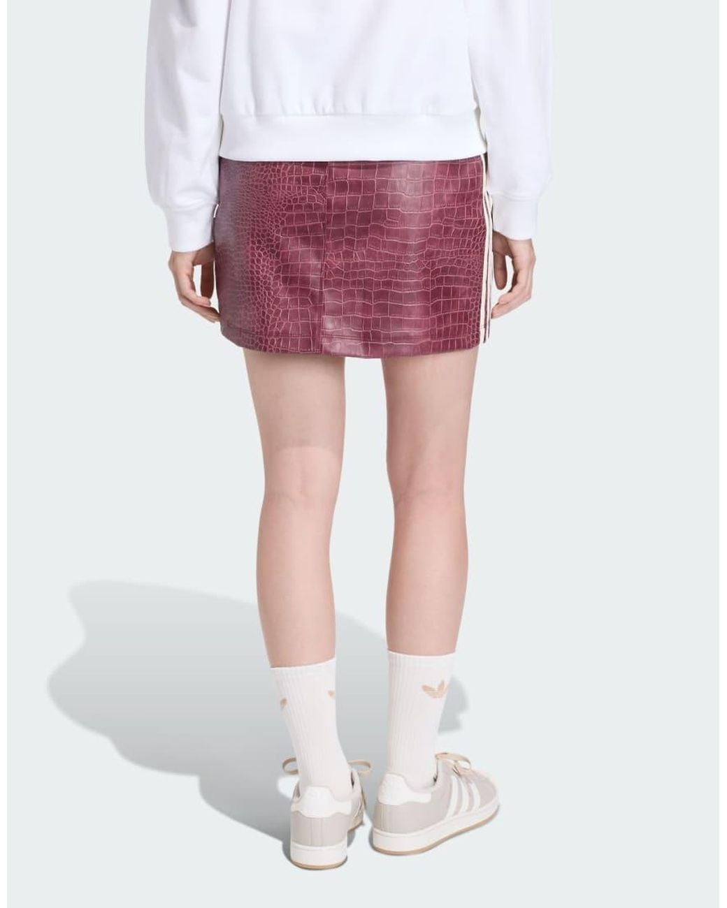 Adidas Originals Red Pleather Mini Skirt