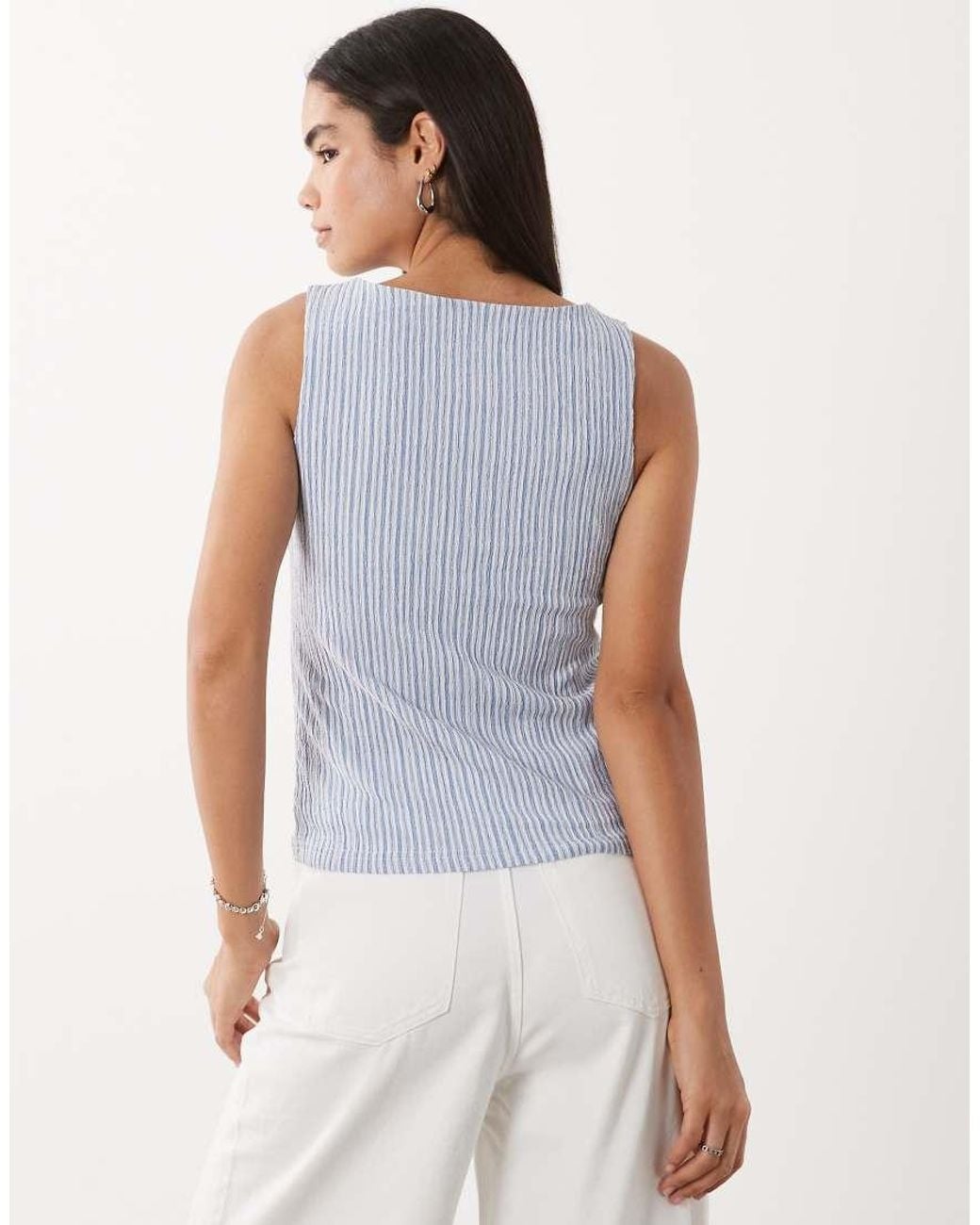 Jdy White Boatneck Top