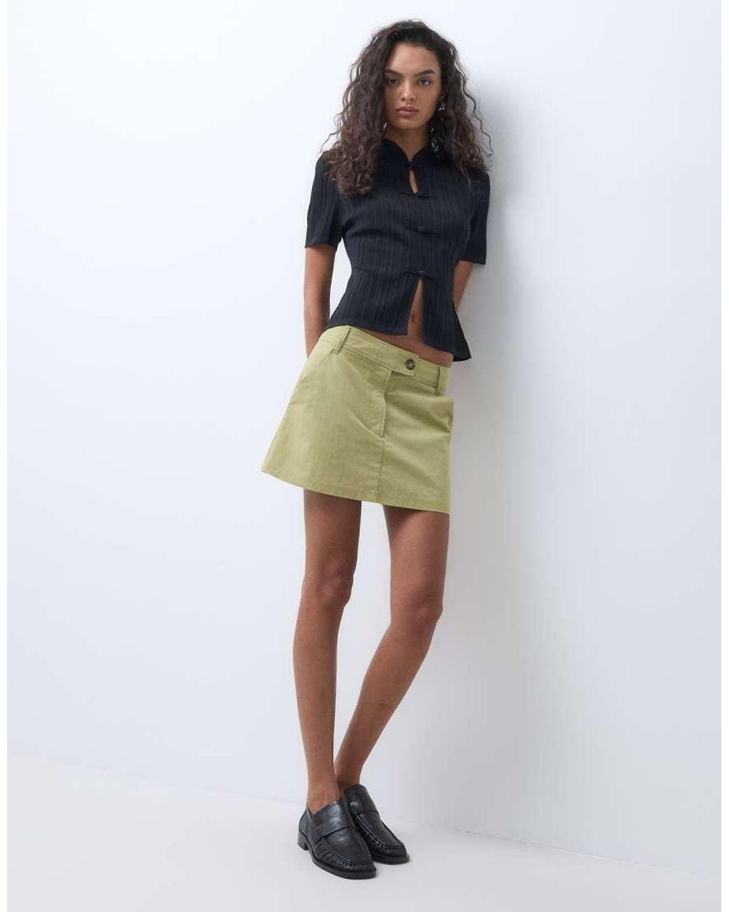 ASOS Blue Pelmet Mini Skirt