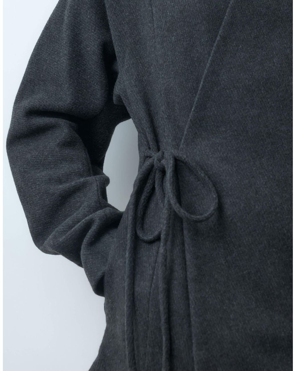 Mango Gray Tie Side Short Jacket