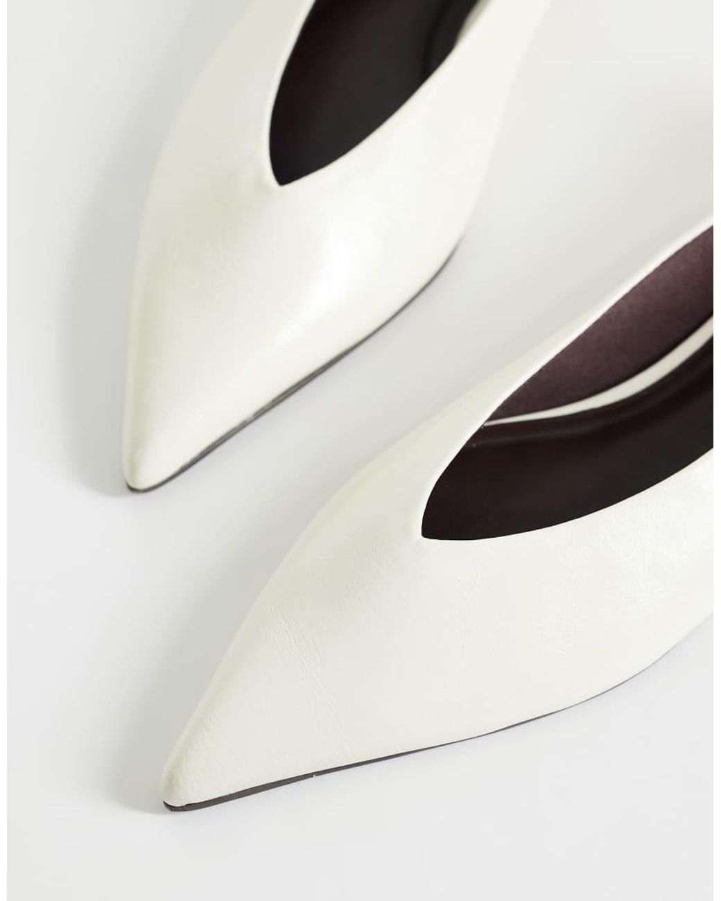 ASOS White Lari Pointed Ballets