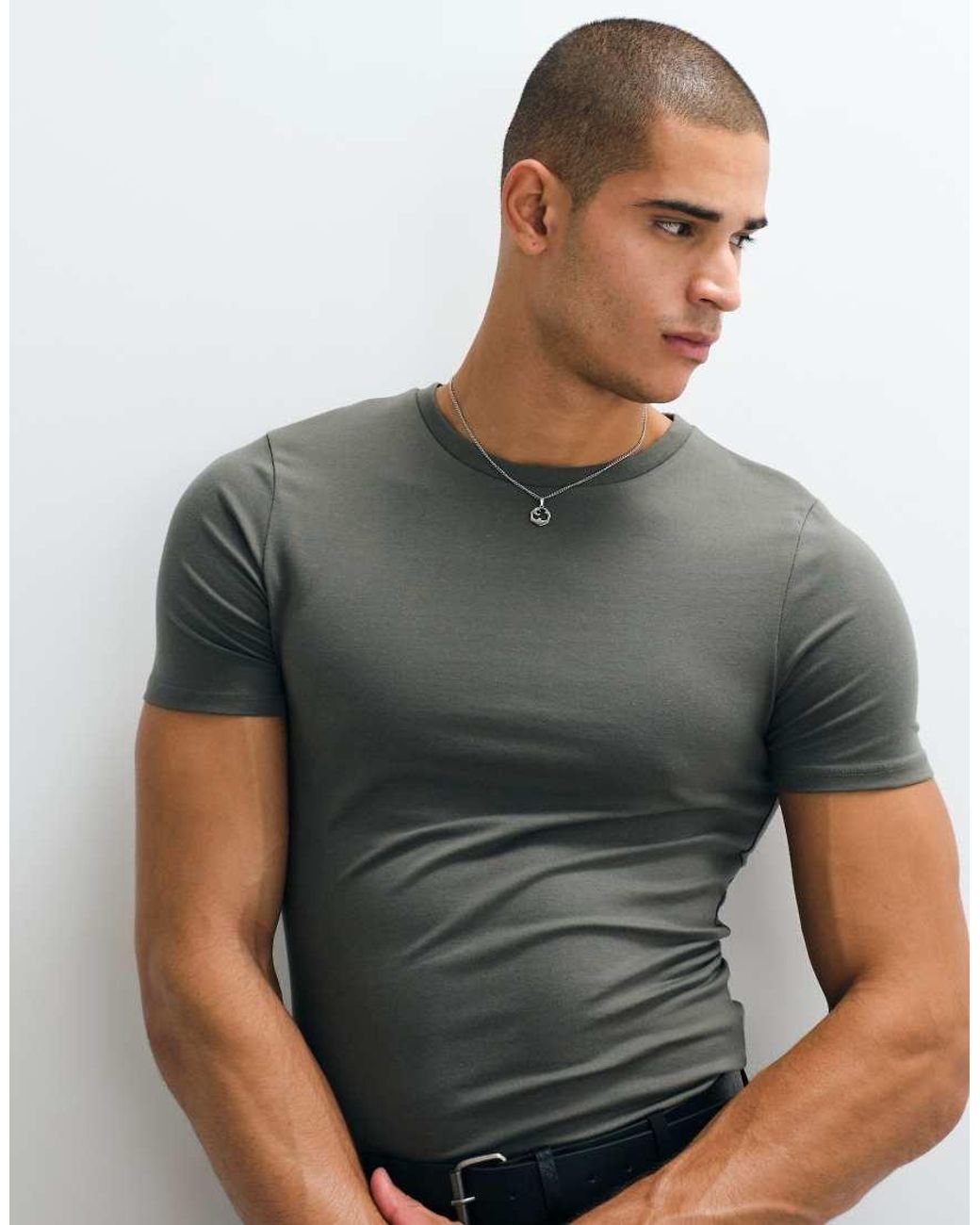 ASOS Multicolor Essentials Muscle Fit T-shirt for men