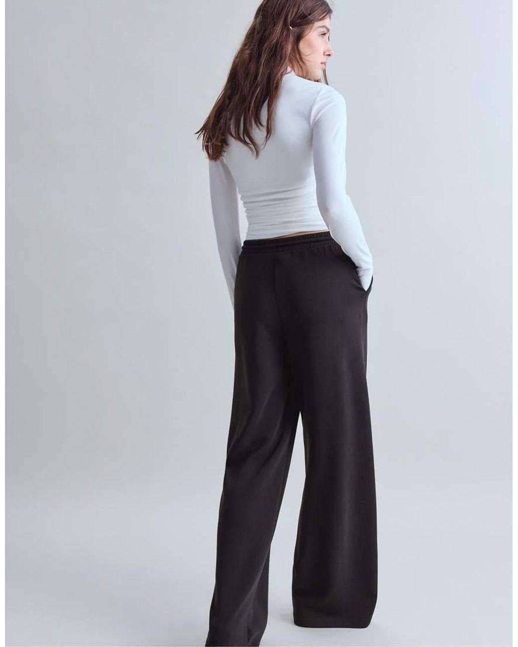 Stradivarius Black Flare Sweatpants