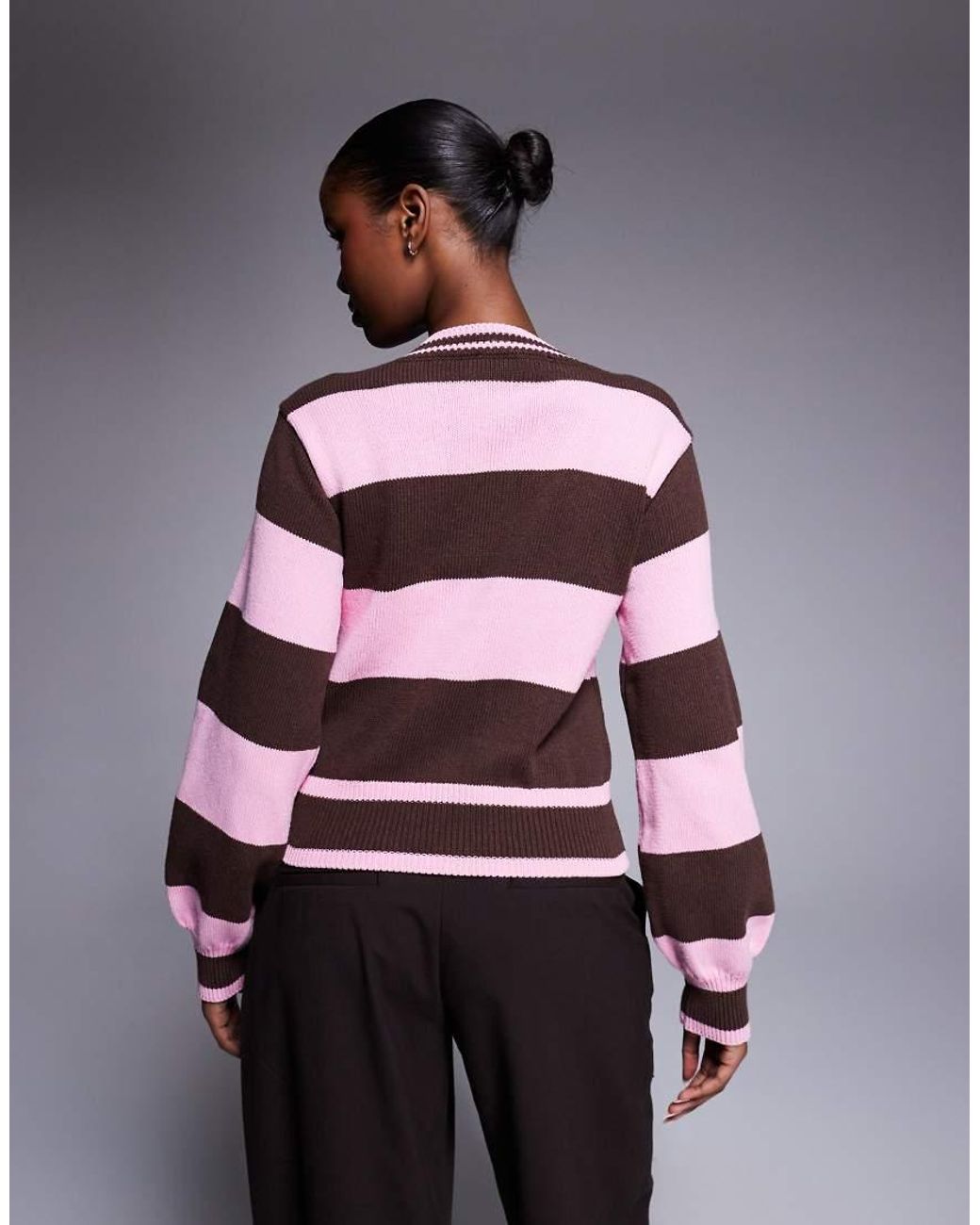 River Island Brown Striped Cardigan
